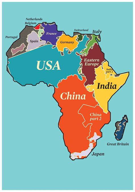 Real Size Of Africa Compared To Other Countries Africa Map African