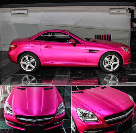 New Satin Chrome Pink Decal Vinyl Car Body Wrap Film Sticker Adhesive