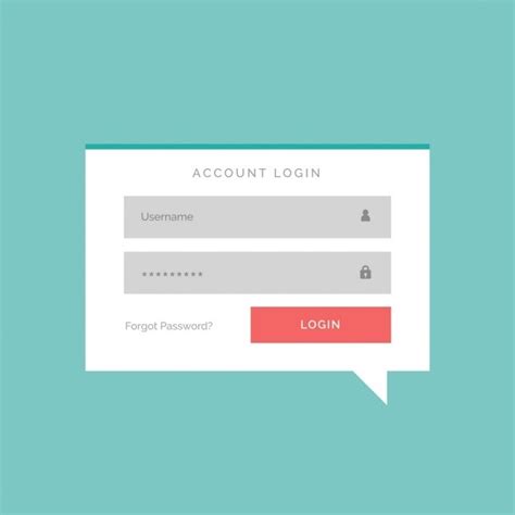 Free Vector Login Template On A Blue Background