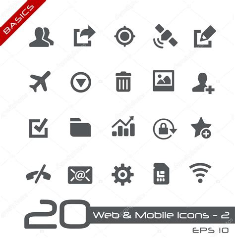 Web And Mobile Icons 2 Basics Stock Vector Image By ©palsur 61878649