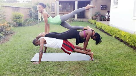 Acro Yoga For Three Acro Yoga Partner Yoga Workout