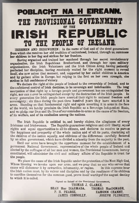 1916 2016 Proclamation Of The Irish Republic Limited Edition Replica