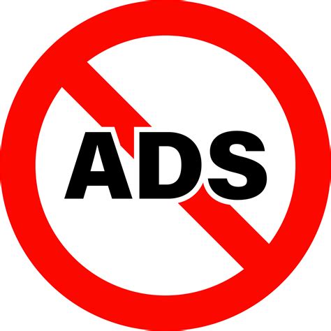 Ad Block Icon In Red Colors No Ads Signs Button 14635130 Png