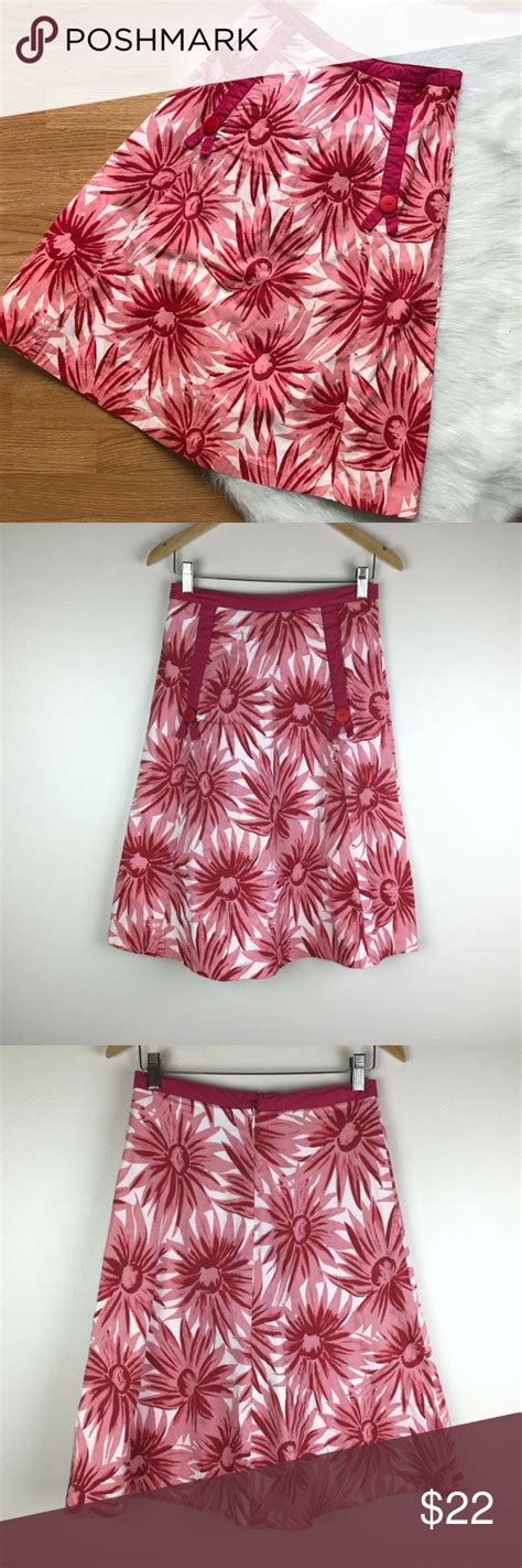 Persaman New York Womens Pink Floral Skirt Size 6 A Great Addition To Any Wardrobe Pre Owned