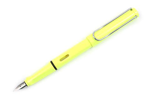 Lamy Safari Fountain Pen Fine Nib Neon Yellow Body