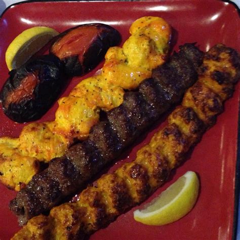 Combo With Chicken Barg Beef And Chicken Kobideh Yelp