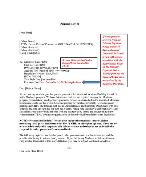 demand letter sample   word  documents