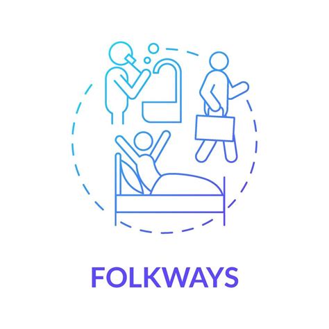 Folkways Participation Blue Gradient Concept Icon Social Expectation