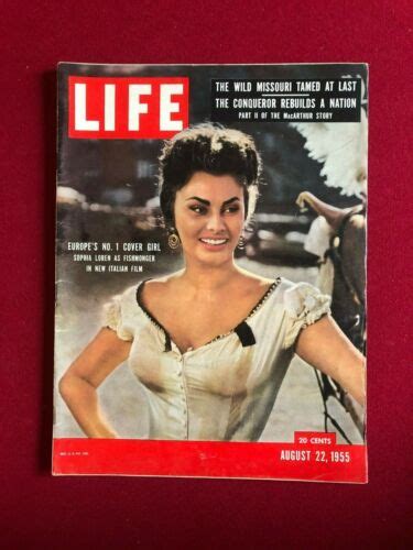 1955 Sophia Loren Life Magazine No Label Scarce Vintage Ebay