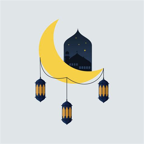 Ramadan Kareem Islamic Greeting Card Template With Ramadan For