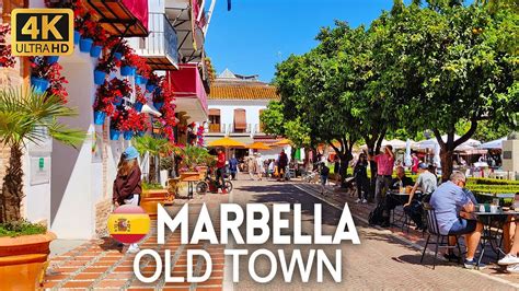 4k Walking Tour Of Marbella Old Town Costa Del Sol Spain April 2022
