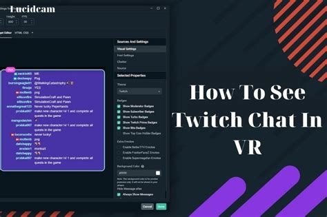 How To See Twitch Chat In VR Top Full Guide LucidCam
