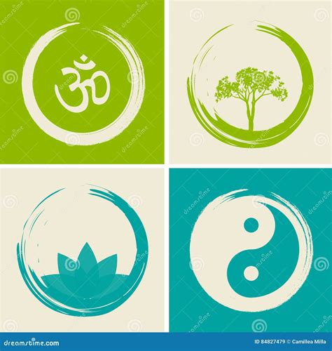 Vector Spiritual Symbols Set Illustration | CartoonDealer.com #99494004