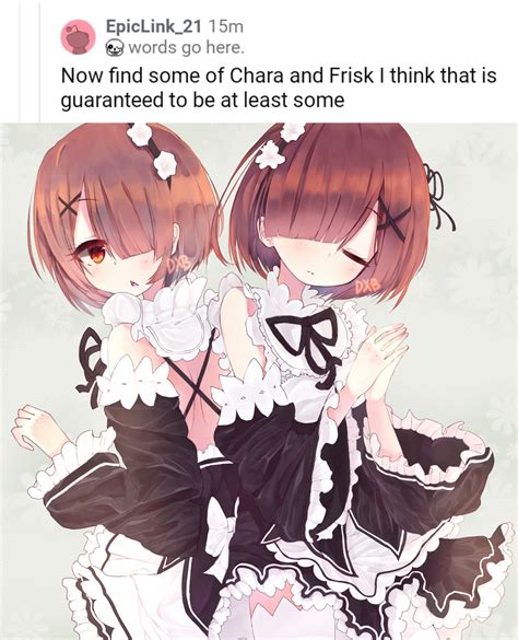 Frisk And Chara In A Maid Outfit Rundertale