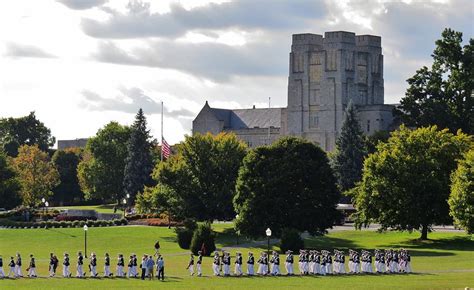 Virginia Tech Burruss Hall Cadets Photograph By Cheryl Thompson