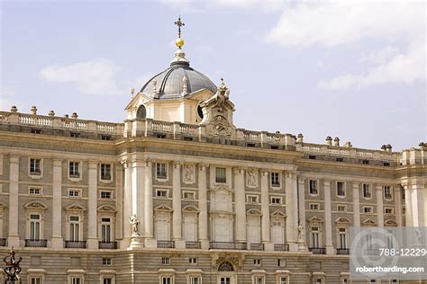 Facade Of A Palace Madrid Stock Photo