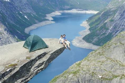 The trailhead is located by a small parking area with toilet facilities at skjeggedal, about 7 kilometres (4.3 mi) from norwegian national road 13 in tyssedalen, near the dam at the end of. They say you can camp anywhere in Norway.... - Picture of ...