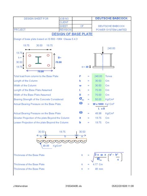 Base Plate Calculation | Civil Engineering | Building Engineering