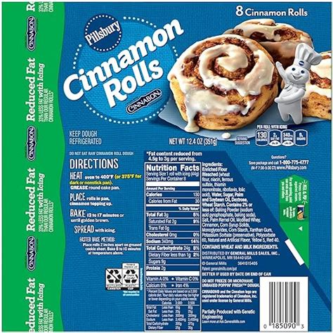 Pillsbury Reduced Fat Cinnamon Rolls Nutrition Information Besto Blog