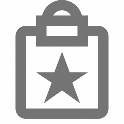 Clipboard Favorite File Reminder Save Star Task Write Icon