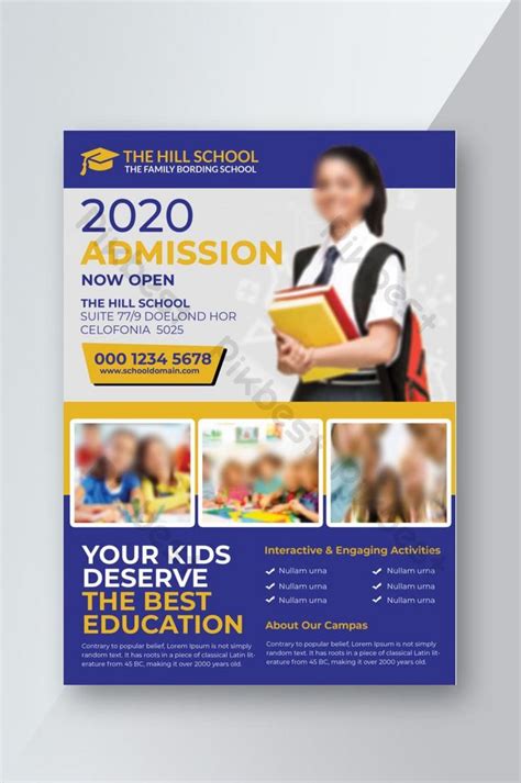 Kids Education School Admission Flyer Psd Free Download Pikbest