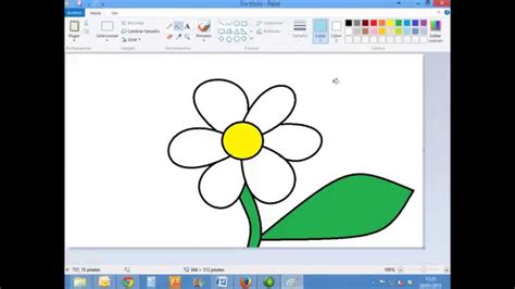 Tutorial Paint 05 Como Dibujar Con Microsoft Paint Una Flor Mediante