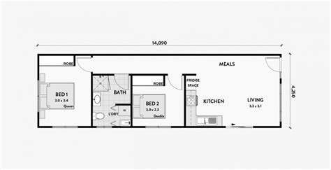2 Bedroom Granny Flat Floor Plans 60 M 2