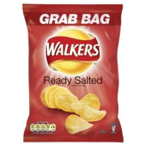 Walkers Ready Salted Flavour Crisps Grab Bag 50g Approved Food