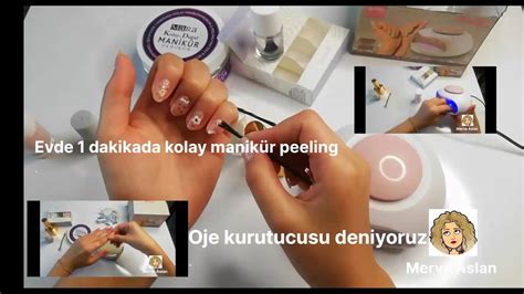 Evde Nas L Manik R Yap L R Oje Kurutucu Tel Toka Ile Basit Nail Art Youtube