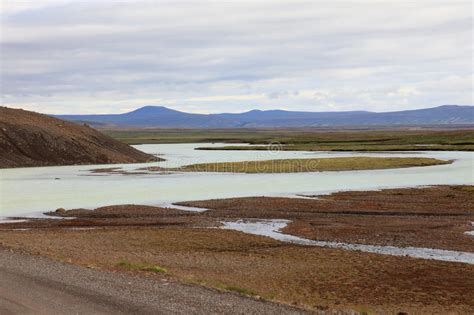 Hvita River Husafell Iceland Stock Photo Image Of Terrain