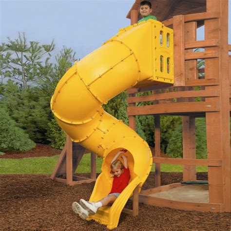 Spiral Tube Slide For 5 Deck Playground Slide Swing Set Accessories