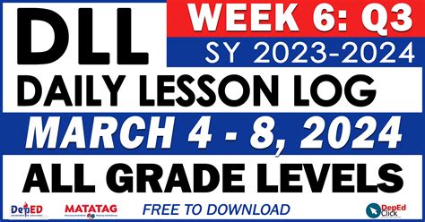 DAILY LESSON LOGS WEEK 6 Q3 MARCH 4 8 2024 DepEd Click