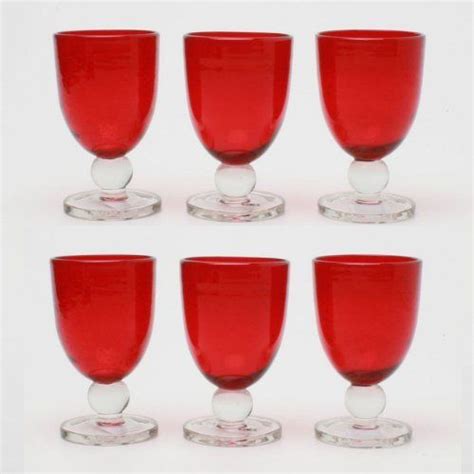 Tag 555181 Bubble Goblet Glass 10 Ounce Red Set Of 6 Dp B004iab2ka Ref