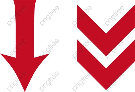 Transparent Red Arrow Straight Down Png Format Image With Size 1655