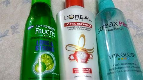 I think whats nice about this serum is how it detangles and smoothens your hair without making it oily (all other serums do that to me Loreal vs Garnier vs Streax | Affordable hair serum for ...