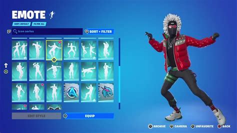 Karve Skin With All My Icon Emotes Fortnite Youtube