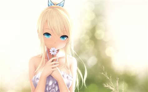 Anime Girls With Blond Hair And Blue Eyes 1920x1200 Wallpaper