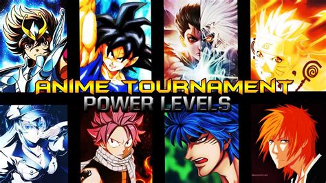 Anime Tournament Power Levels Pt1 Youtube