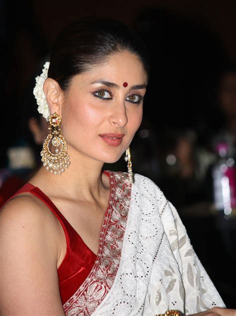 Kareena Kapoor Dazzles In A Chikankari White Sari Paired Up With A Sleeveless Red Blouse
