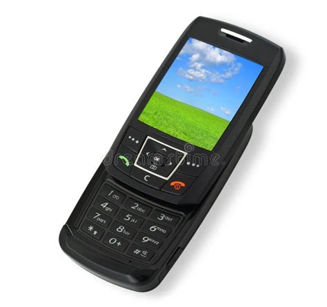Mobile Phone With Landscape Stock Image Image Of Grassy Grass 2480481