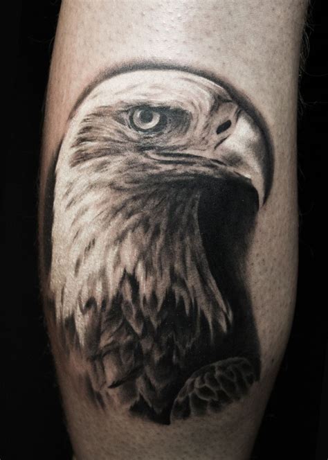 Realistic Black And White Eagle Tattoo By Blanka Selfmade Tattoo