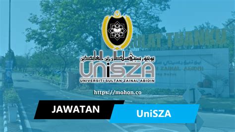 Dr.) faculty of pharmacy universiti sultan zainal abidin (unisza) kampus besut, 22200 besut terengganu, malaysia. Jawatan Kosong Terkini Universiti Sultan Zainal Abidin ...