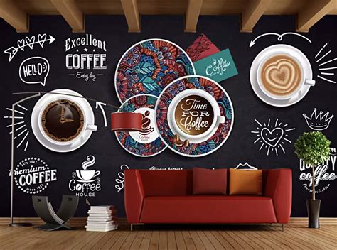 Murwall Coffee Wallpaper Americano Capuccino Wall Mural Hot