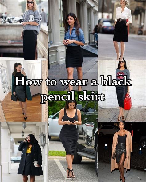 15 Ideas On How To Wear A Black Pencil Skirt