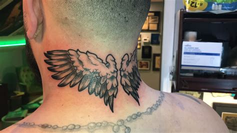 Neck Wings Tattoo Wing Tattoo Men Wings Tattoo Tattoos