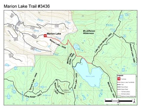 Marion Lake 3436 Trail Map Lake Detroit Lakes Forest Adventure