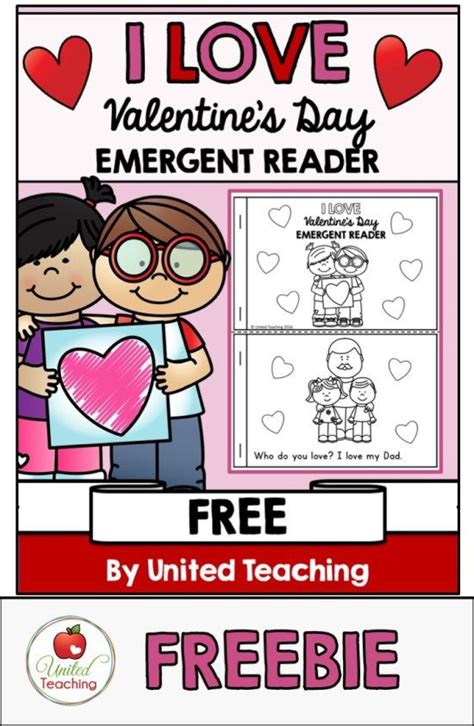 Free Valentines Day Emergent Reader Preschool Valentines Emergent