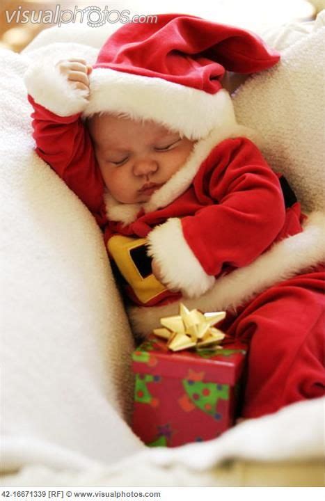 Sleeping Baby Boy In Santa Claus Costume 42 16671339 Stock