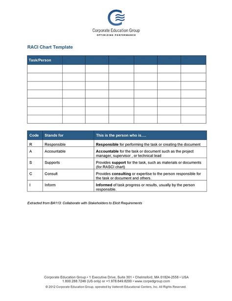 21 Free Raci Chart Templates Templatelab