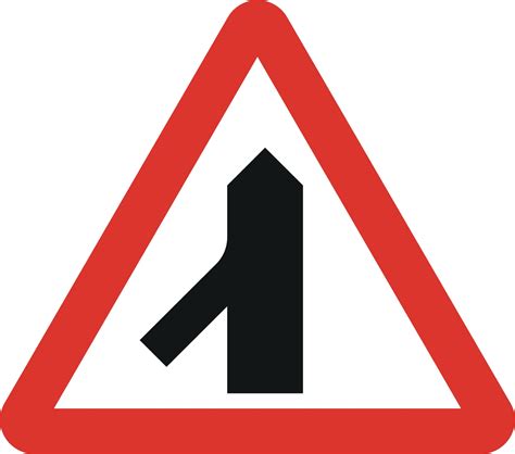 Traffic Merges Ahead From The Left Road Sign Uk Delivery Hirst Signs